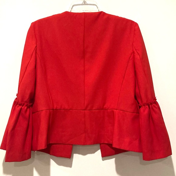 Zara Red Cropped Jacket, Size L, Red - Picture 13 of 13